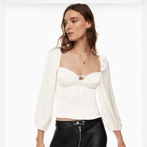 Wilfred novella blouse color wheat size small